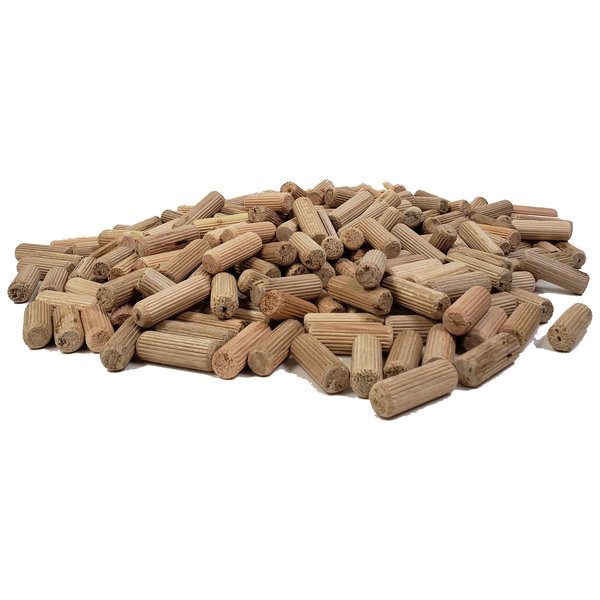 Milescraft Dowel Pins 1/2in, 1000pcs. Fluted, hardwood dowel pins for strong joints 5403